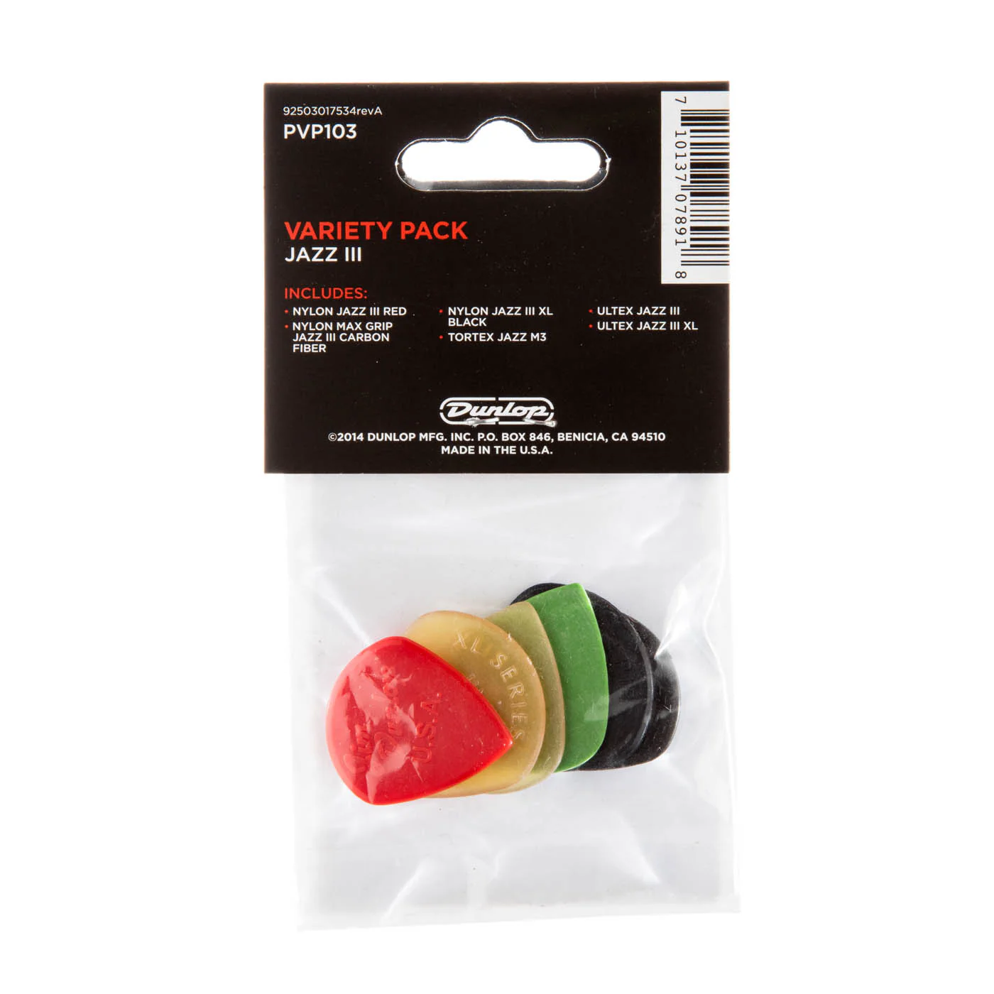 Dunlop JPJT6 - Jazz III Variety Picks 6pk - Image 2