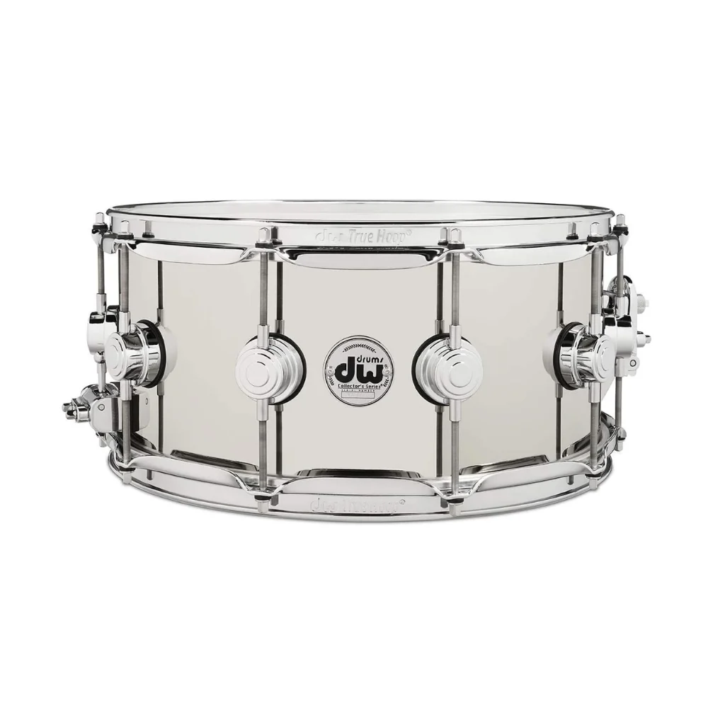 DW Collector's Series Metal Snare Drum - 6.5 x 14-inch - Nickel Over Brass - Chrome Hardware