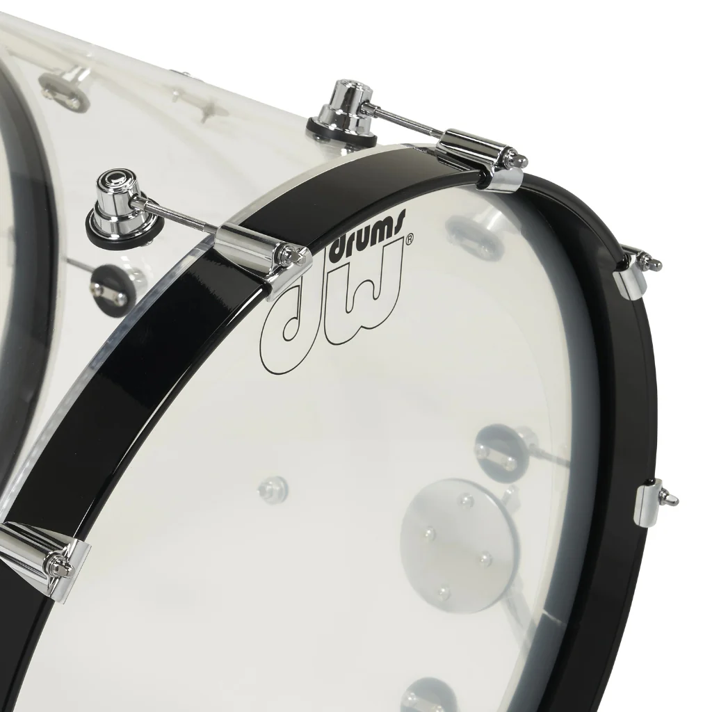 DW Design Series 4-piece Shell Pack - Clear Acrylic - Image 3