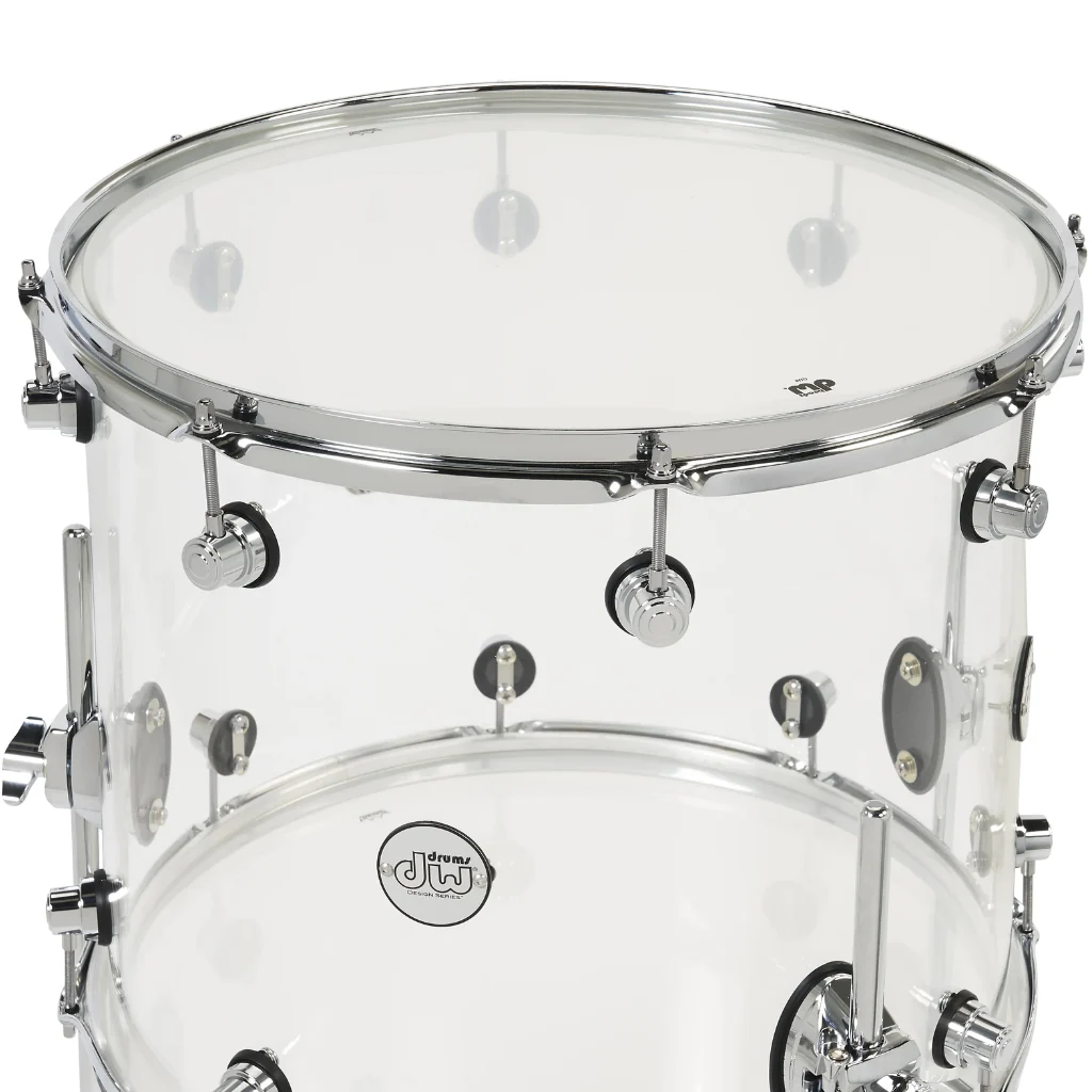DW Design Series 4-piece Shell Pack - Clear Acrylic - Image 4