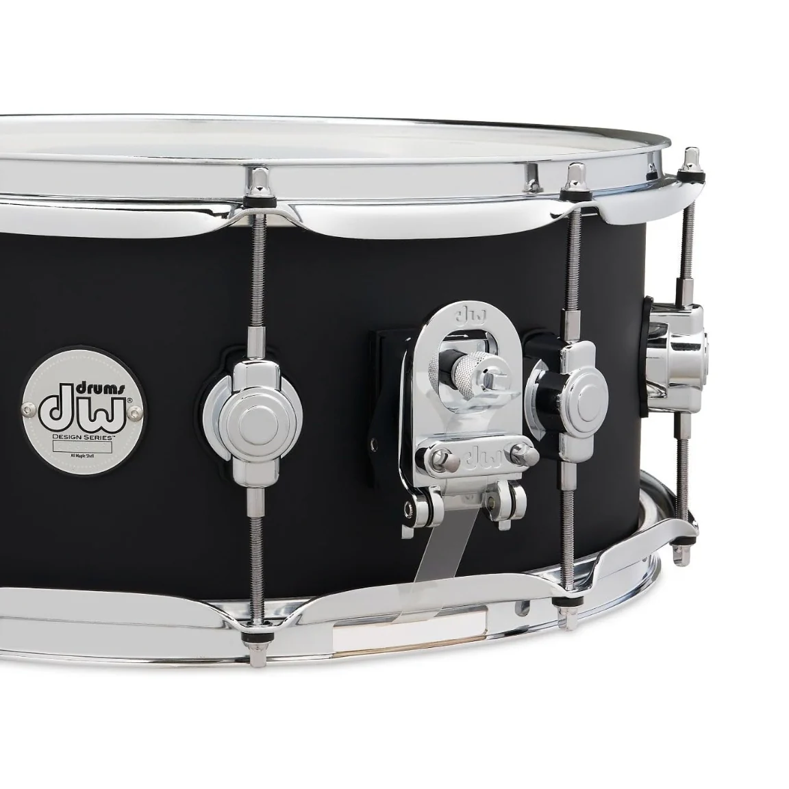 DW Design Series Snare Drum - 6x14-inch - Black Satin - Image 3