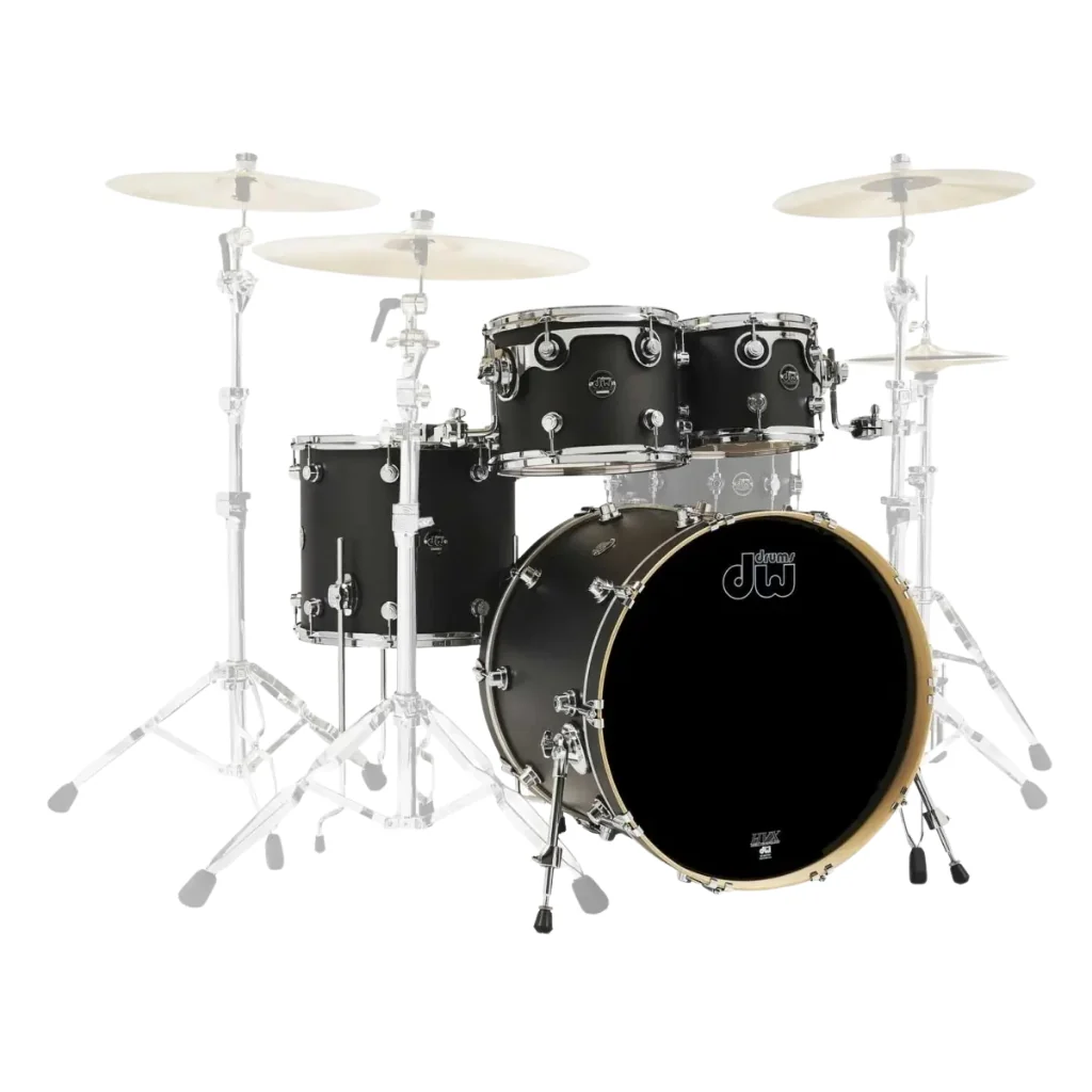 DW Performance Series 4-piece Shell Pack with 22 inch Bass Drum - Charcoal Metallic