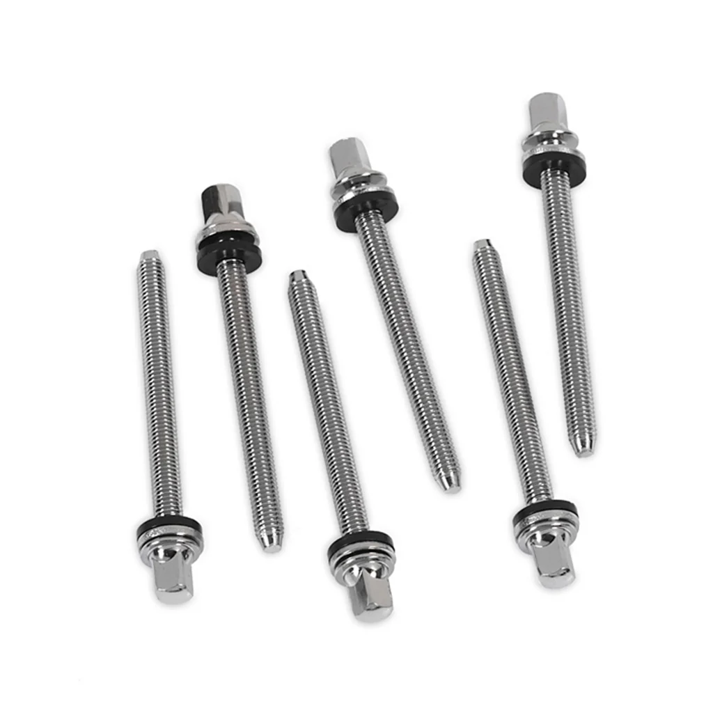DW True-Pitch Chrome Tension Rods: M5.8"x2.25" - 6pk - Image 2
