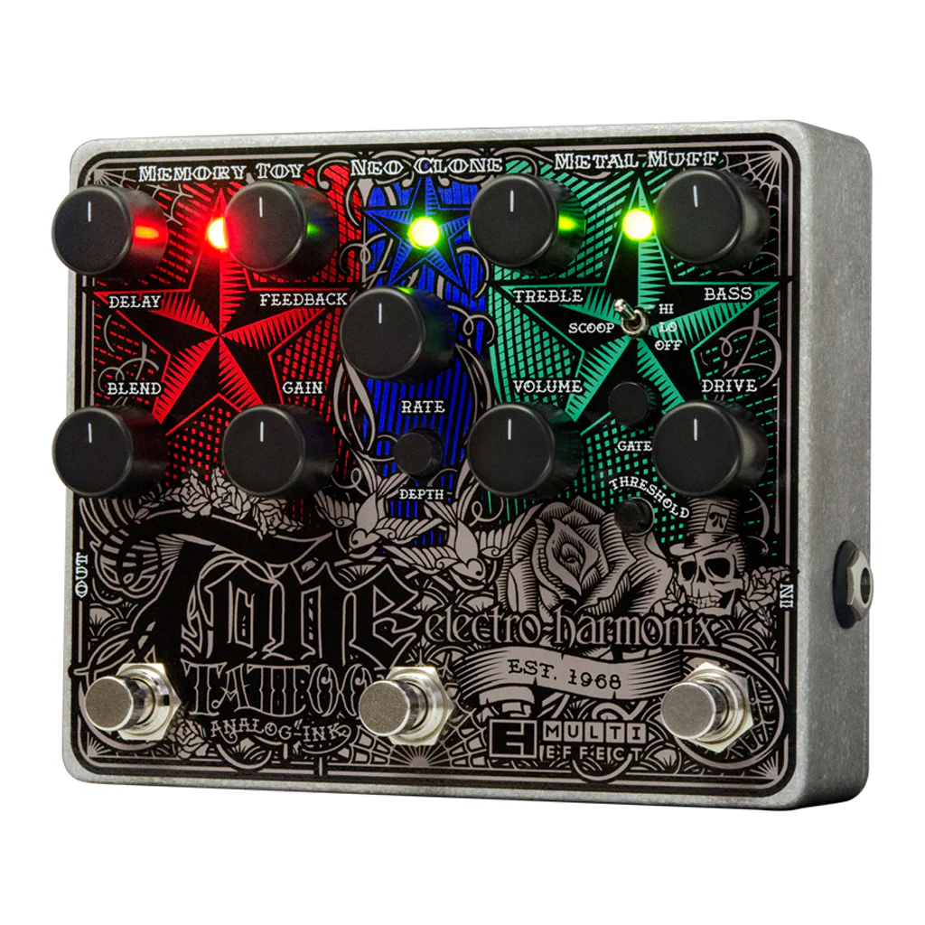 Electro Harmonix Tone Tattoo Analog Delay / Chorus / Distortion Multi-Effect