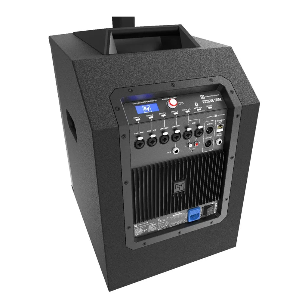 Electro Voice Powered Subwoofer Black w/ 8 Channel Mixer Quicksmart DSP & Bluetooth 1000w Class D Amp - Image 2