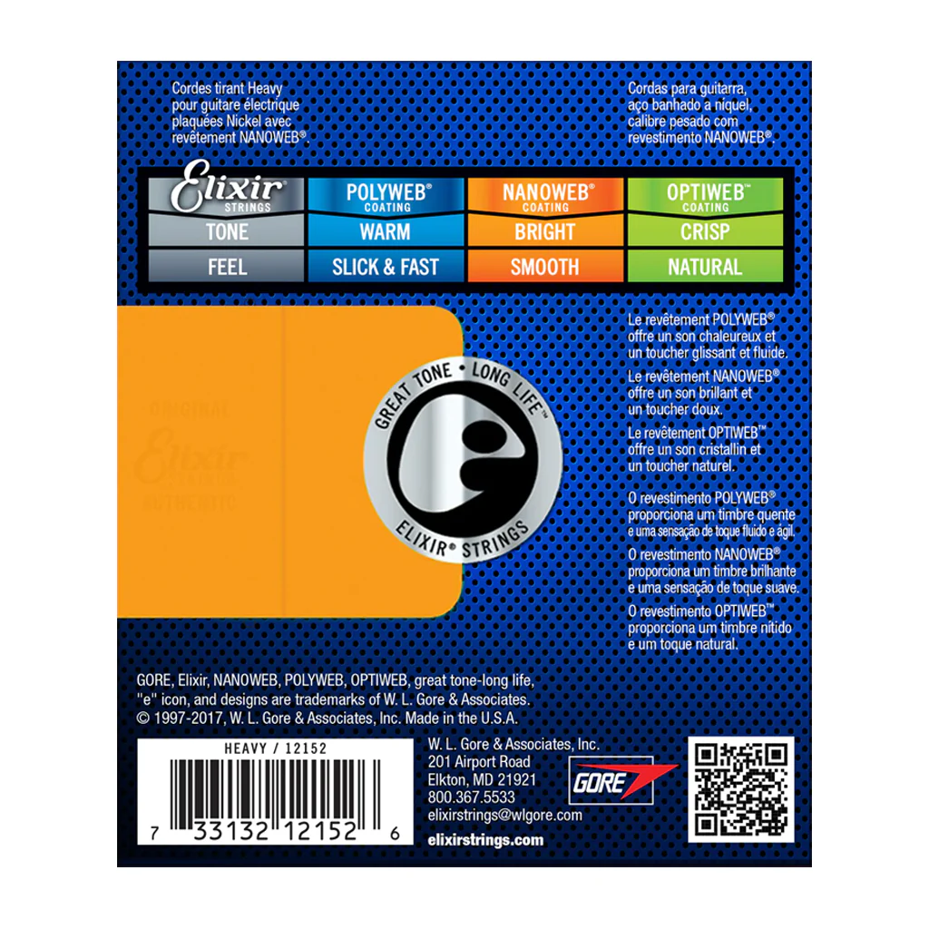 Elixir 12152 - Nano Heavy 12-52 Guitar Strings - Image 2