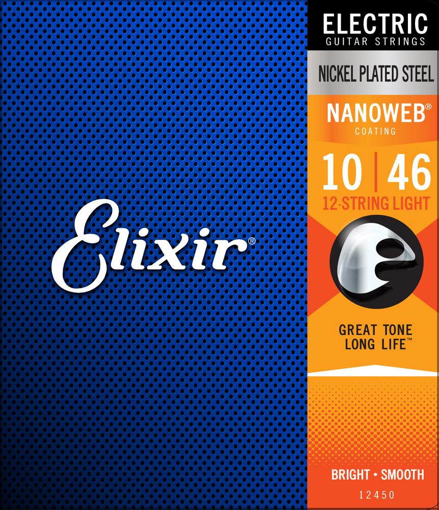 Elixir 12450 - Nanoweb 12 String 10-46 Light Electric Guitar Strings - Image 2
