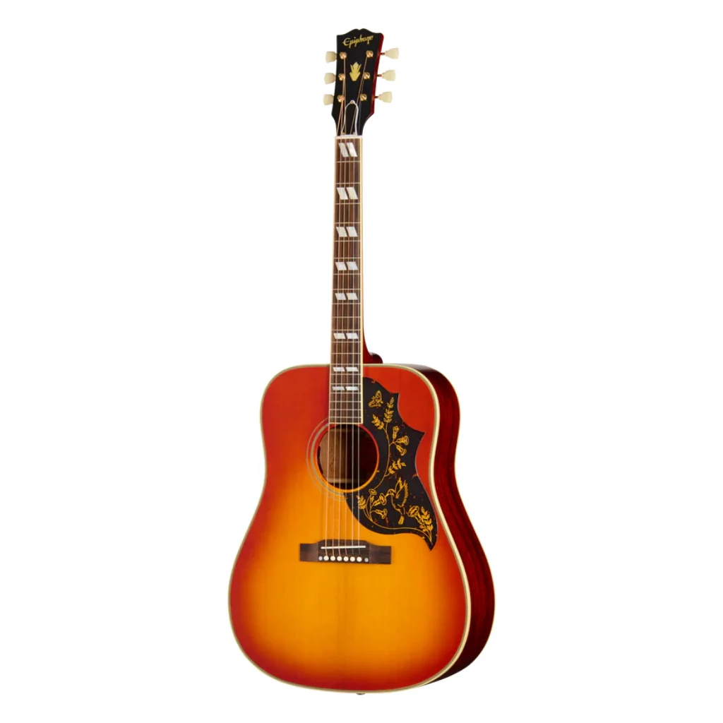 Epiphone 1960 Hummingbird Reissue Acoustic/Electric Guitar - Heritage Cherry Sunburst - Image 2