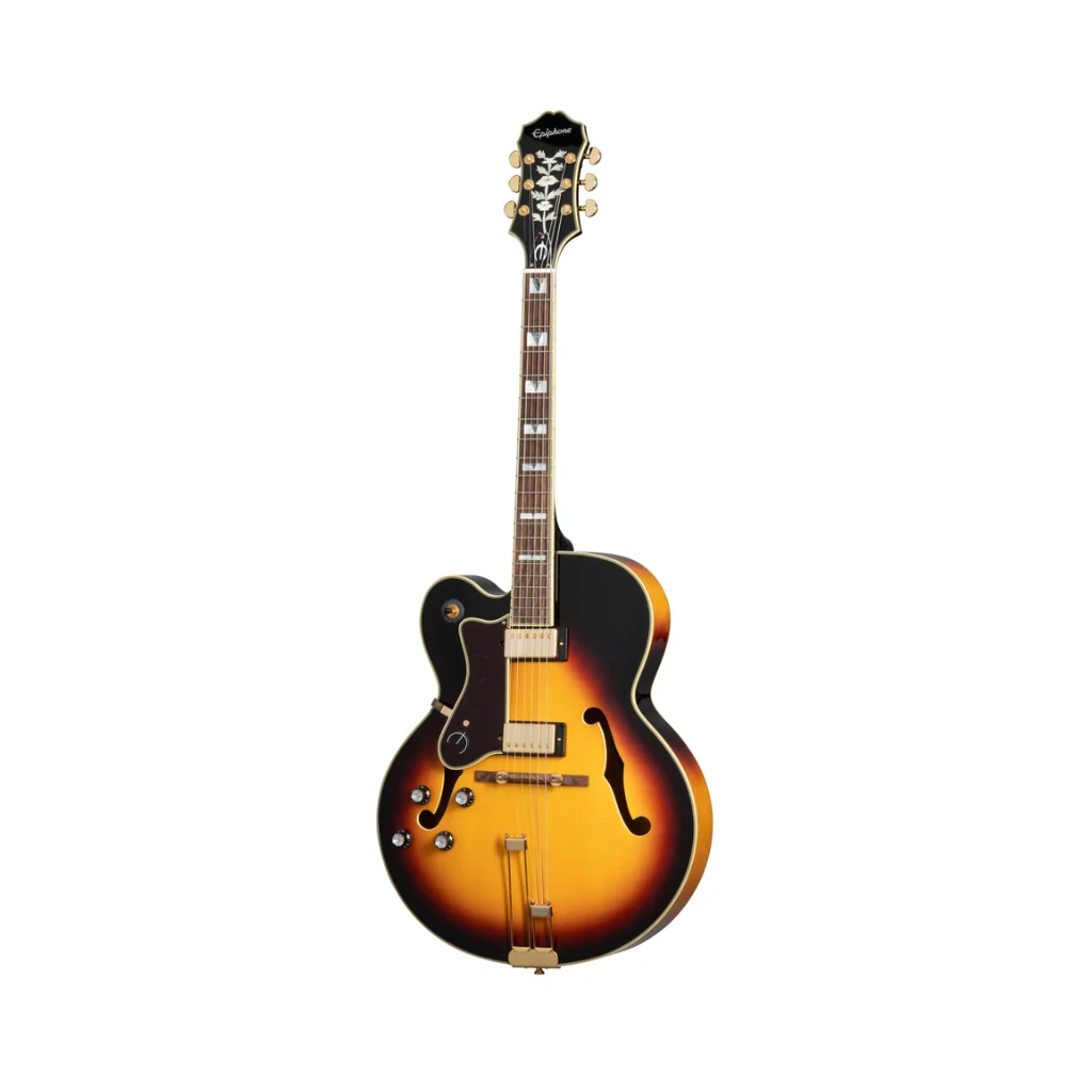 Epiphone Broadway Rosewood Left-handed Hollowbody Electric Guitar - Vintage Sunburst - Image 3