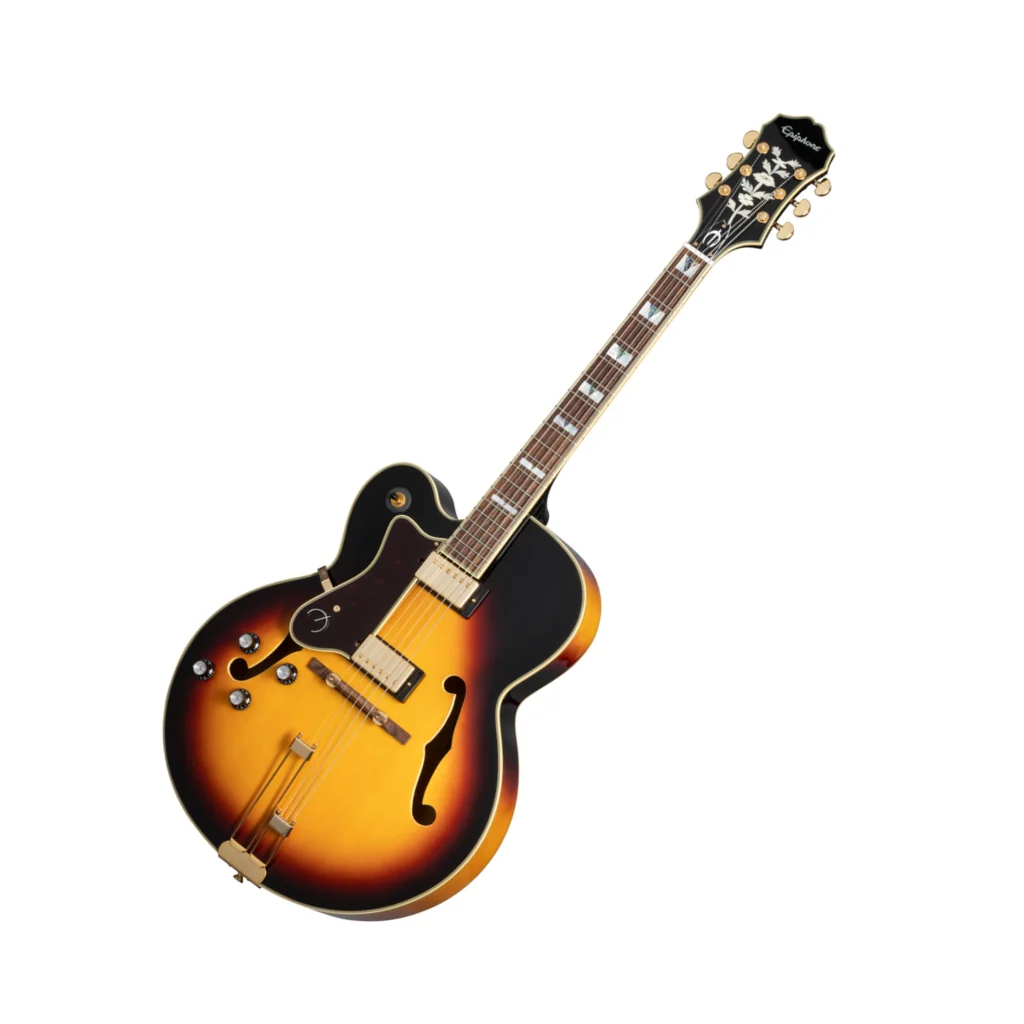 Epiphone Broadway Rosewood Left-handed Hollowbody Electric Guitar - Vintage Sunburst - Image 7