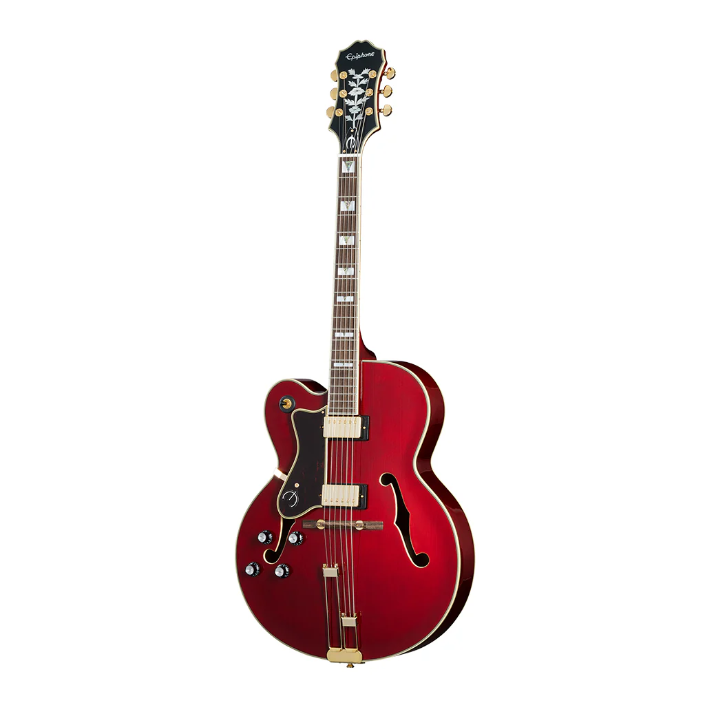 Epiphone Broadway Rosewood Left-handed Hollowbody Electric Guitar - Wine Red - Image 2