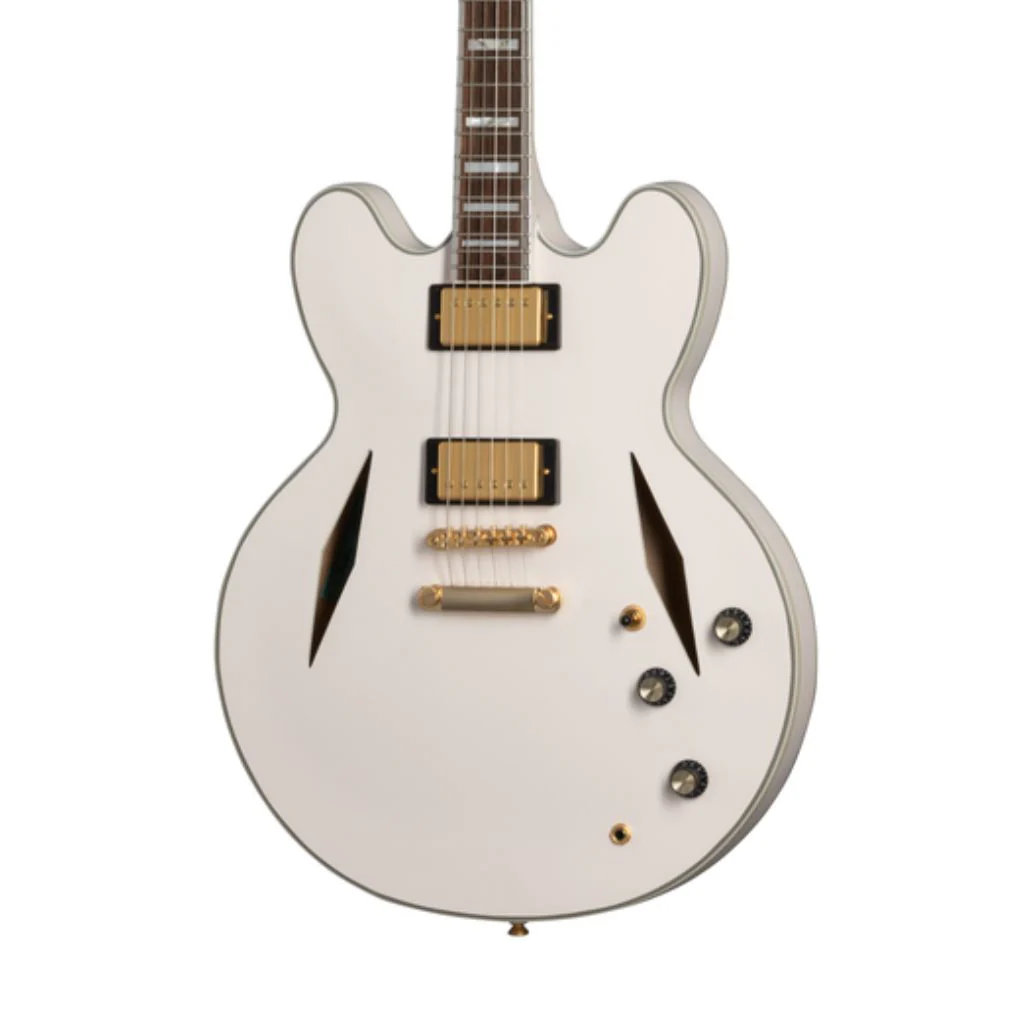 Epiphone Emily Wolfe "White Wolfe" Sheraton Semi-Hollow Electric Guitar - Aged Bone White - Image 2