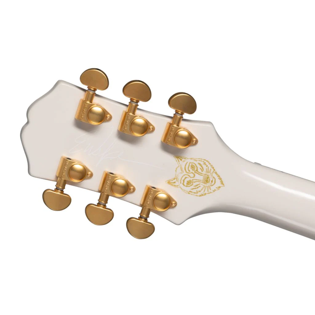 Epiphone Emily Wolfe "White Wolfe" Sheraton Semi-Hollow Electric Guitar - Aged Bone White - Image 6