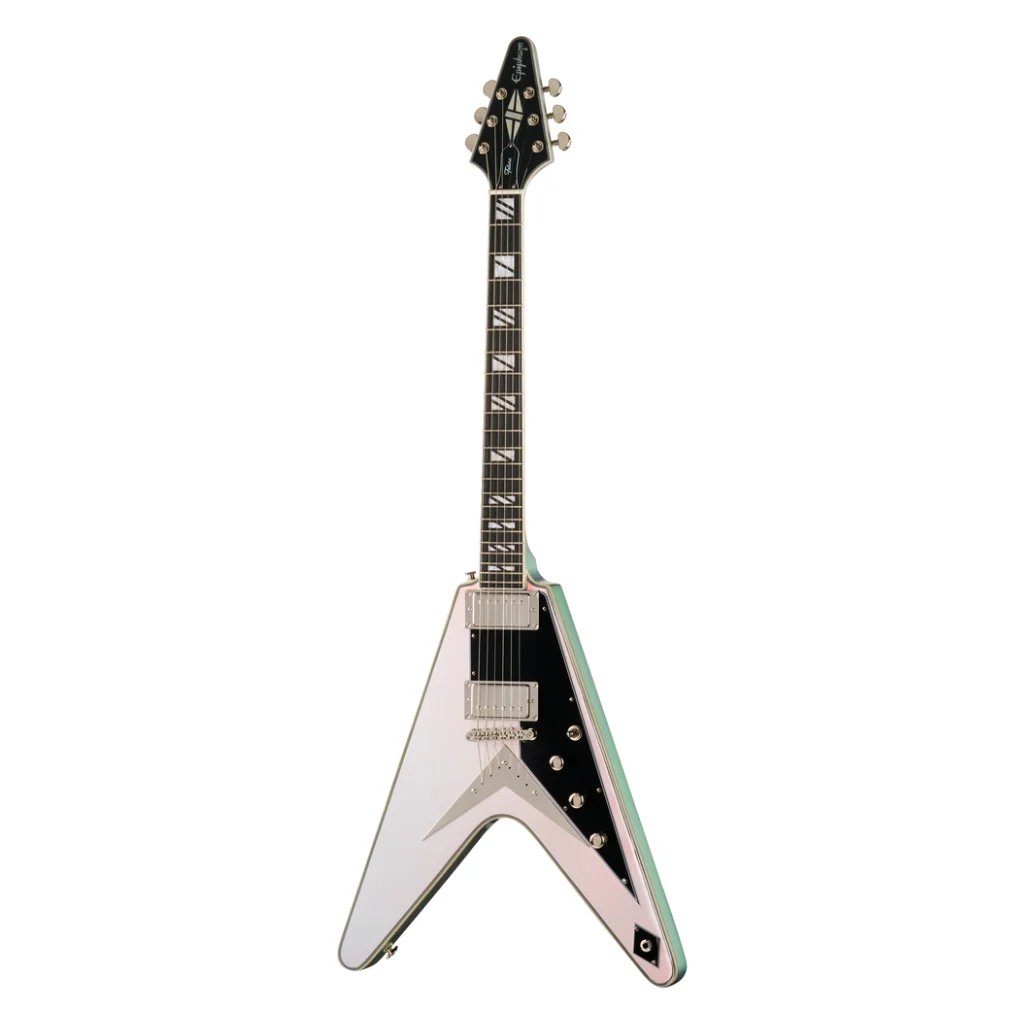 Epiphone Futura Flying V Custom Electric Guitar - Quicksilver Shift - Image 3