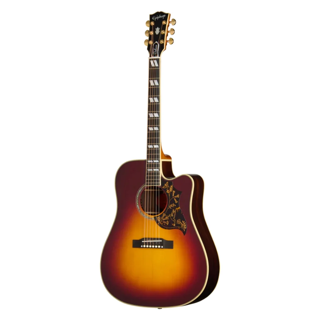 Epiphone Hummingbird Deluxe EC Acoustic-Electric Guitar - Autumn Burst - Image 2