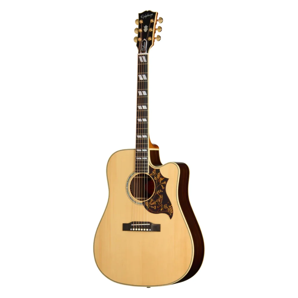 Epiphone Hummingbird Deluxe EC Acoustic-Electric Guitar - Natural - Image 2