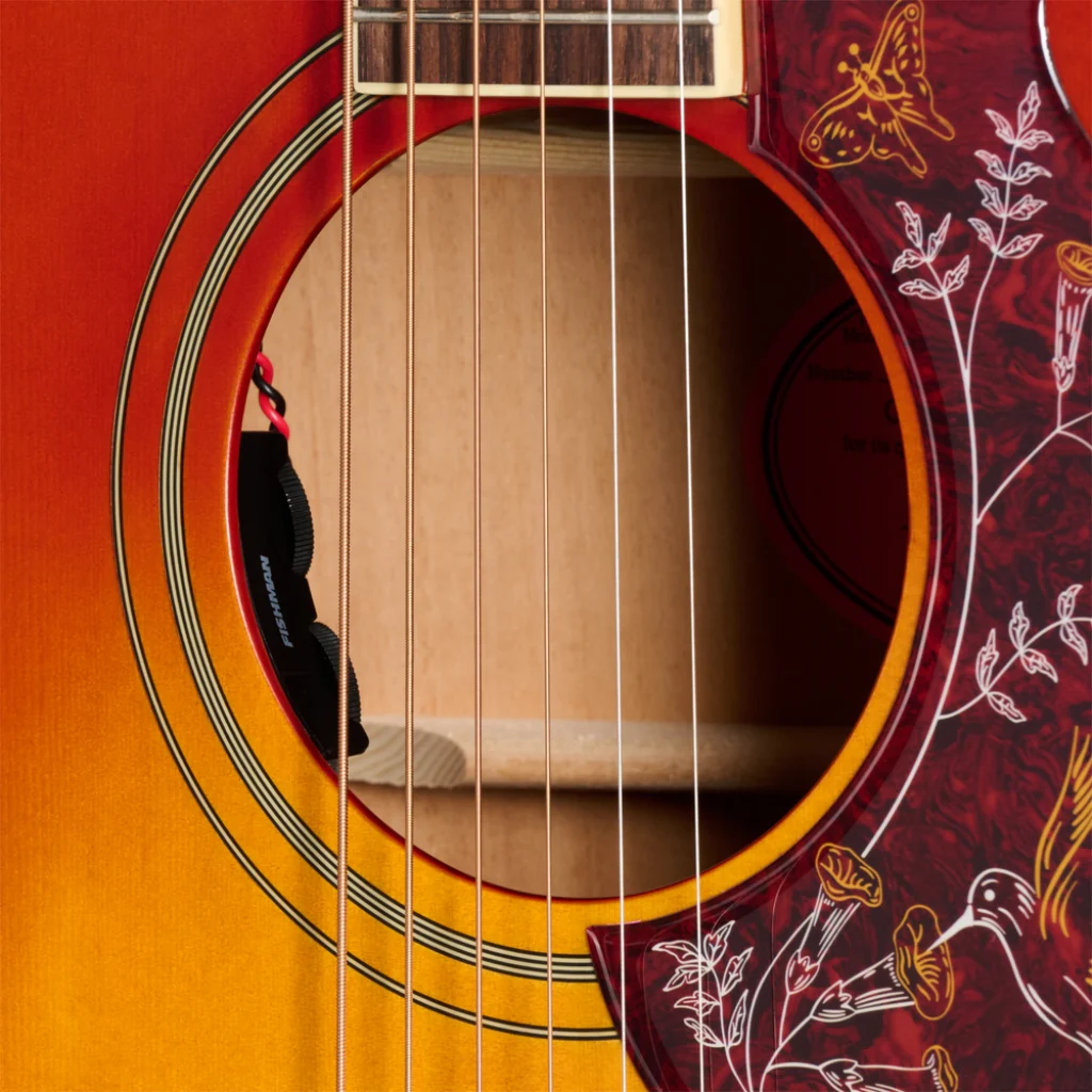 Epiphone Hummingbird Standard EC Acoustic Guitar - Cherry Sunburst - Image 5