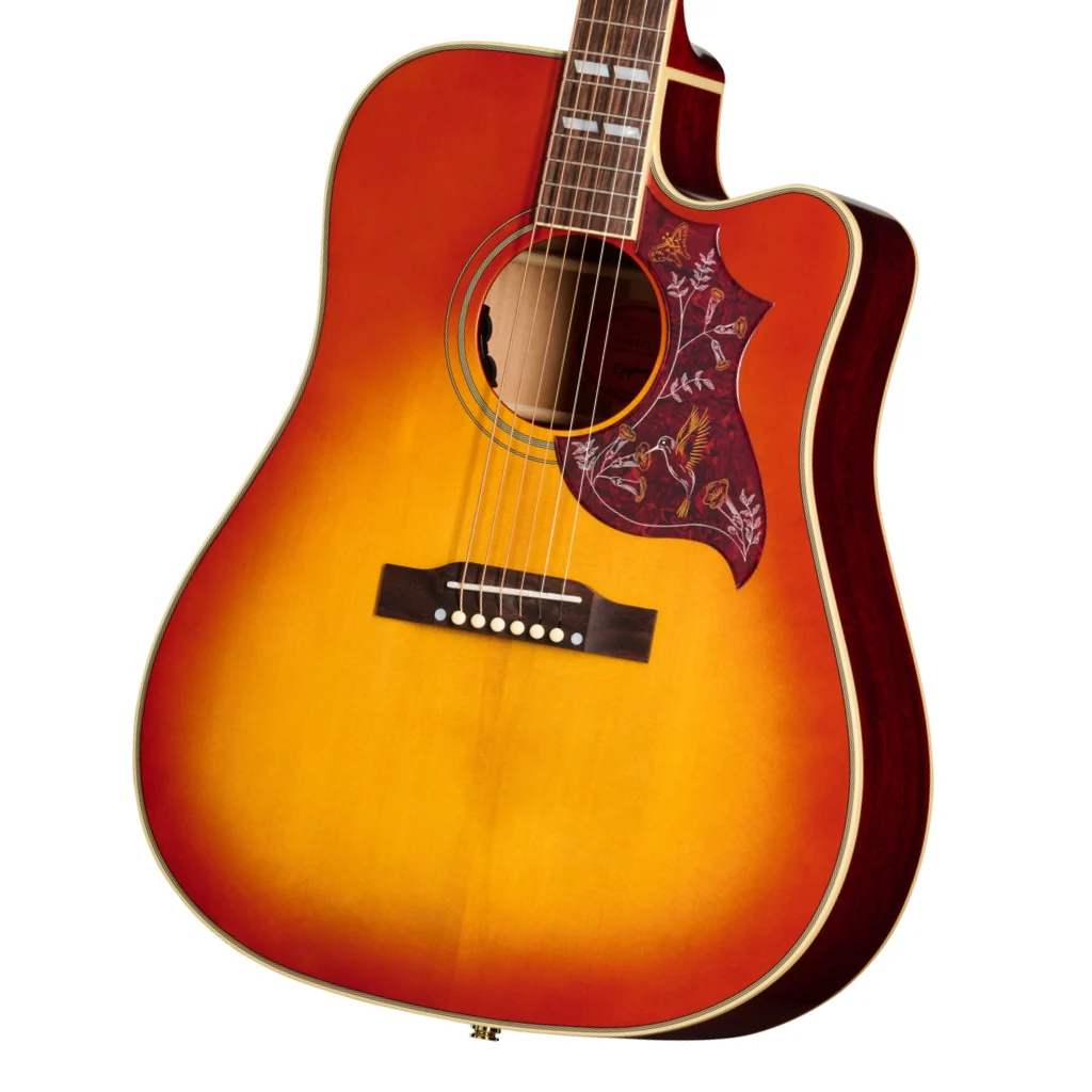 Epiphone Hummingbird Standard EC Acoustic Guitar - Cherry Sunburst - Image 6