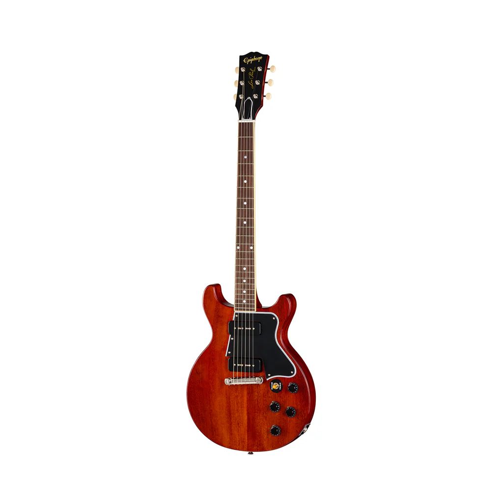 Epiphone Inspired by Gibson Custom 1960 Les Paul Special Double Cut Electric Guitar - Cherry - Image 3
