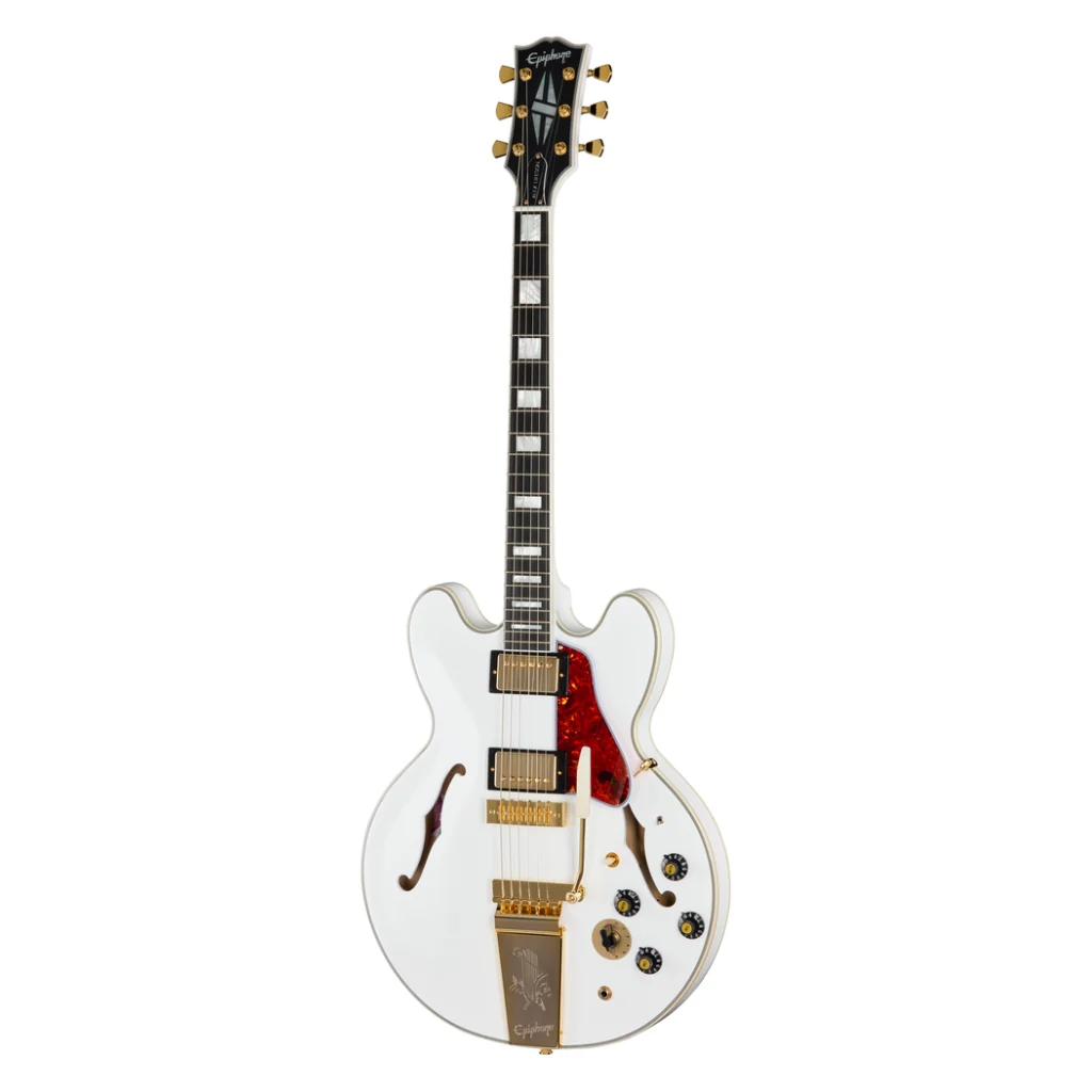 Epiphone Inspired By Gibson Custom Alex Lifeson 1976 ES-355 Electric Guitar - Alpine White - Image 3