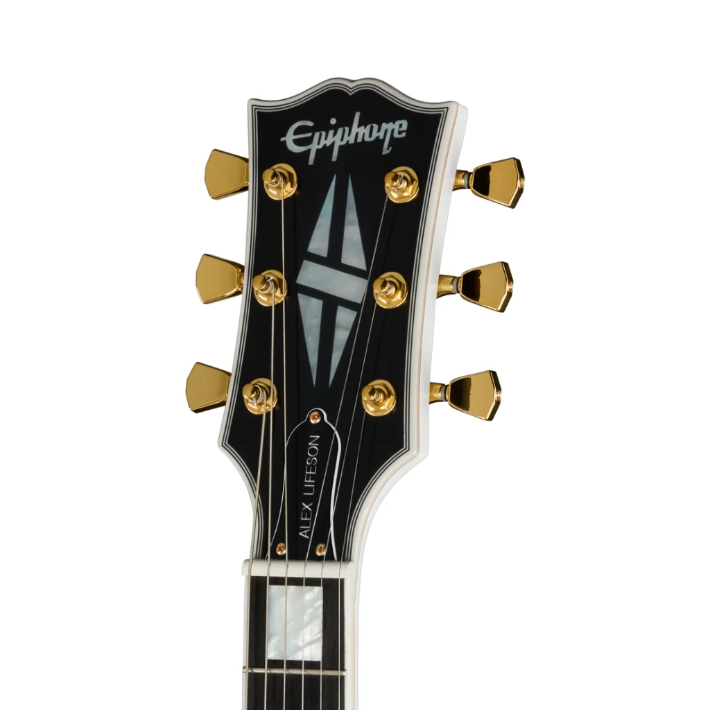 Epiphone Inspired By Gibson Custom Alex Lifeson 1976 ES-355 Electric Guitar - Alpine White - Image 5