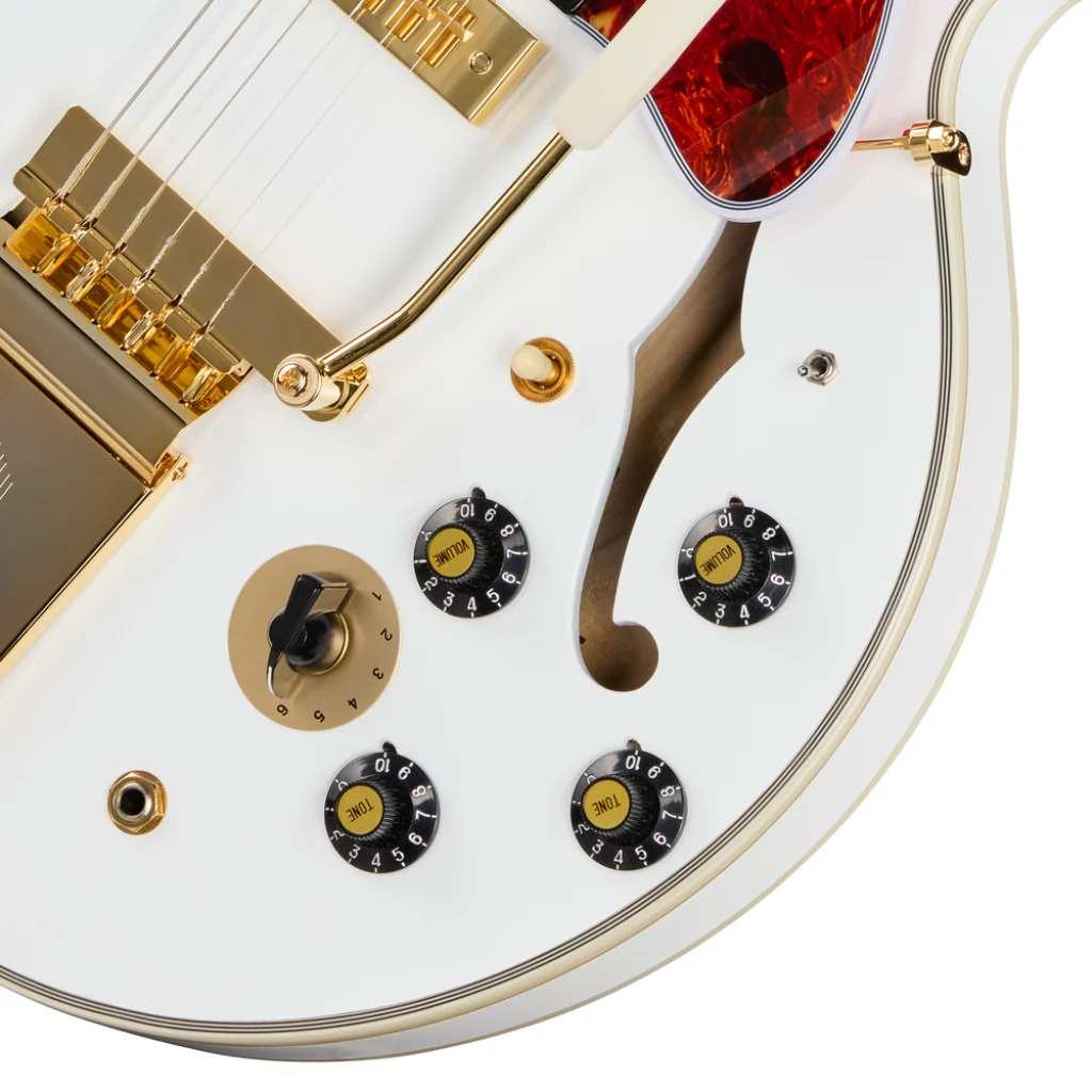 Epiphone Inspired By Gibson Custom Alex Lifeson 1976 ES-355 Electric Guitar - Alpine White - Image 8