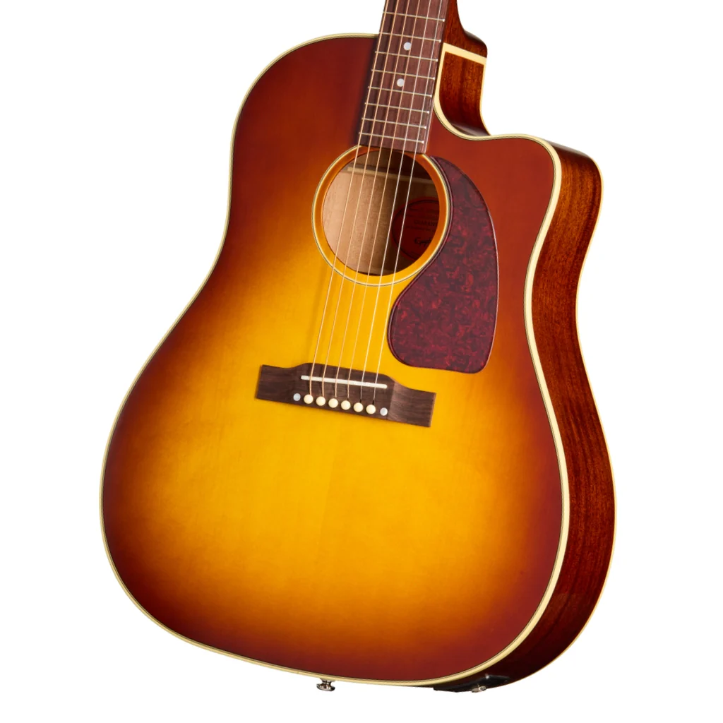 Epiphone J-45 Standard EC Acoustic Guitar - Honey Burst - Image 8