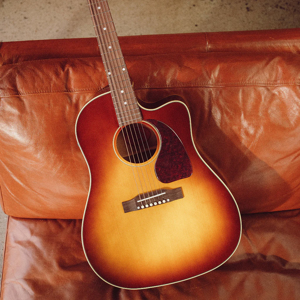 Epiphone J-45 Standard EC Acoustic Guitar - Honey Burst - Image 9