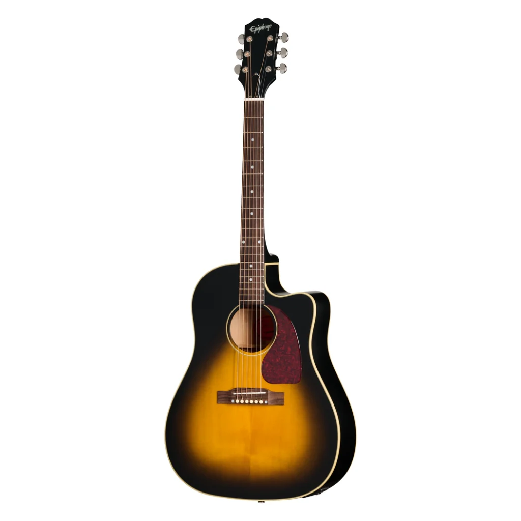 Epiphone J-45 Standard EC Acoustic Guitar - Vintage Sunburst - Image 2