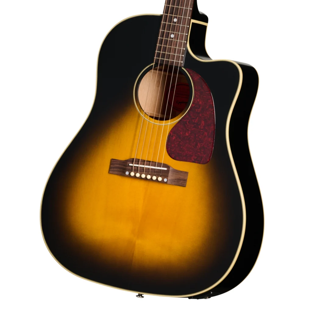 Epiphone J-45 Standard EC Acoustic Guitar - Vintage Sunburst - Image 8