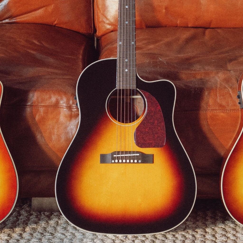 Epiphone J-45 Standard EC Acoustic Guitar - Vintage Sunburst - Image 9