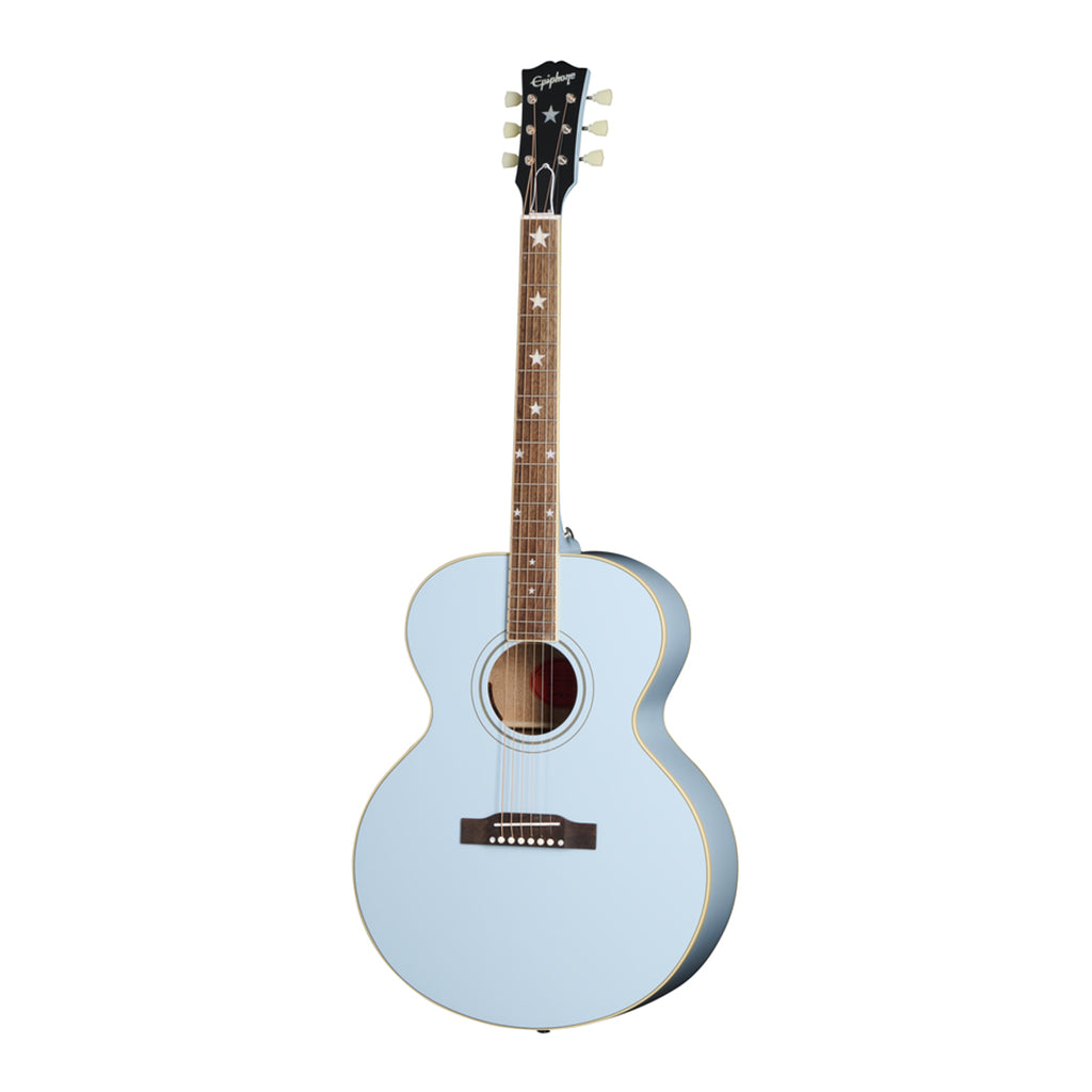 Epiphone J180 LS Frost Blue with Hardcase - Image 2