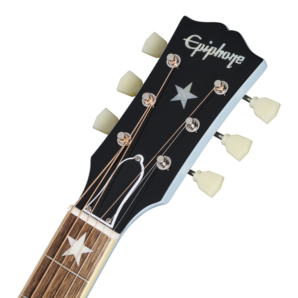 Epiphone J180 LS Frost Blue with Hardcase - Image 4