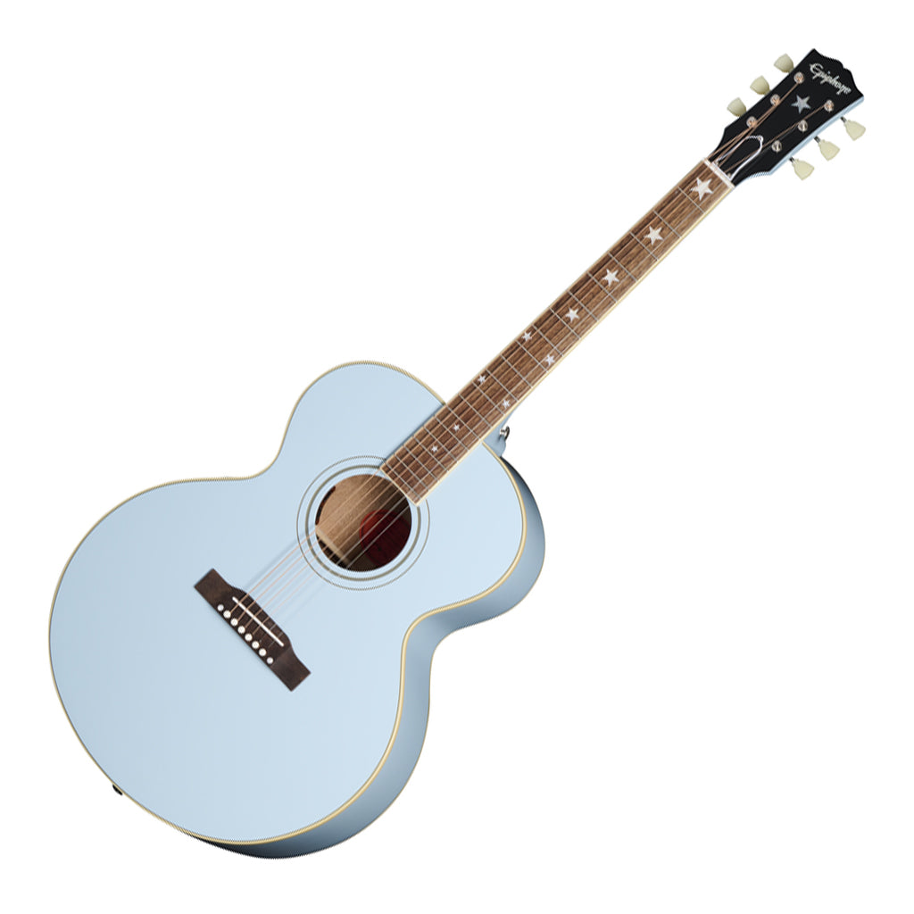 Epiphone J180 LS Frost Blue with Hardcase - Image 7