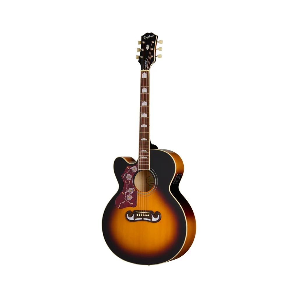 Epiphone J200 Studio EC Left Handed - Vintage Sunburst - Image 2