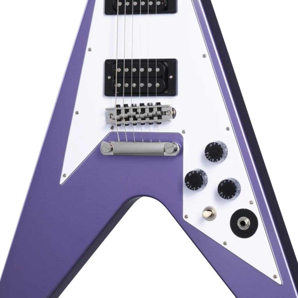 Epiphone Kirk Hammett 1979 Flying V Electric Guitar - Purple Metallic - Image 7