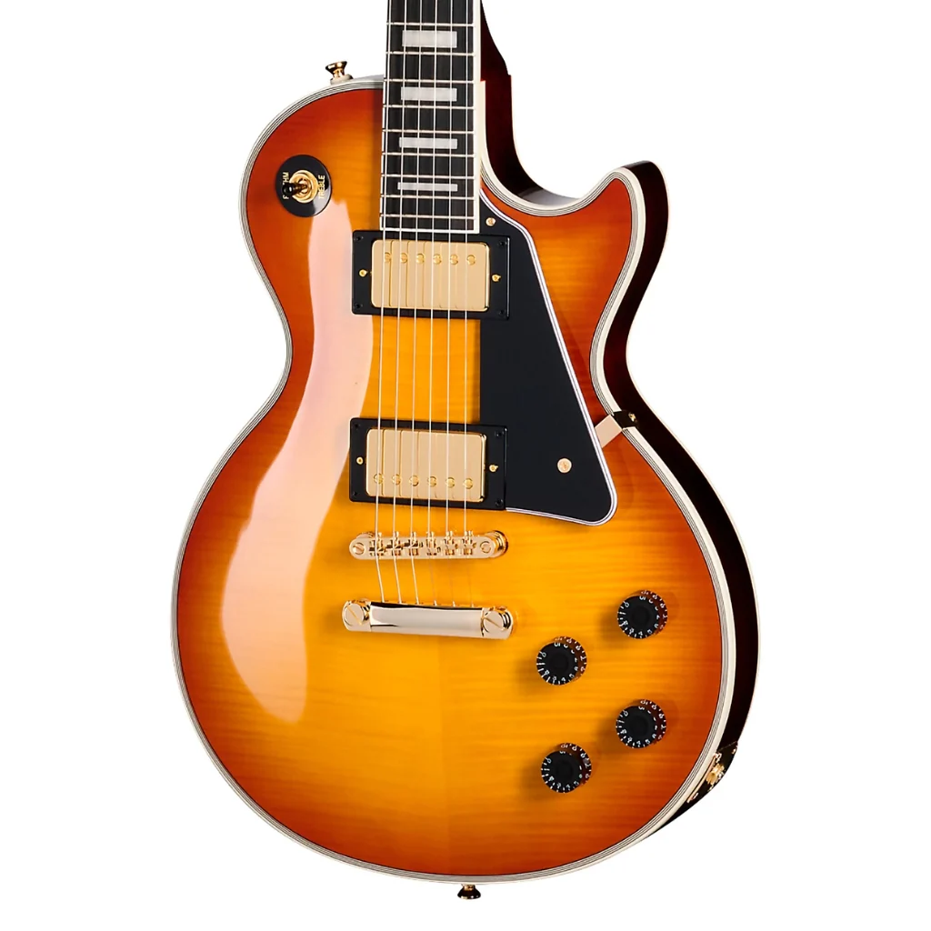 Epiphone Les Paul Custom Figured Electric Guitar - Iced Tea Burst