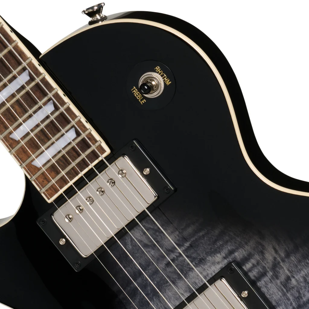 Epiphone Les Paul Tribute Electric Guitar - Transparent Ebony Burst, Left Handed - Image 7
