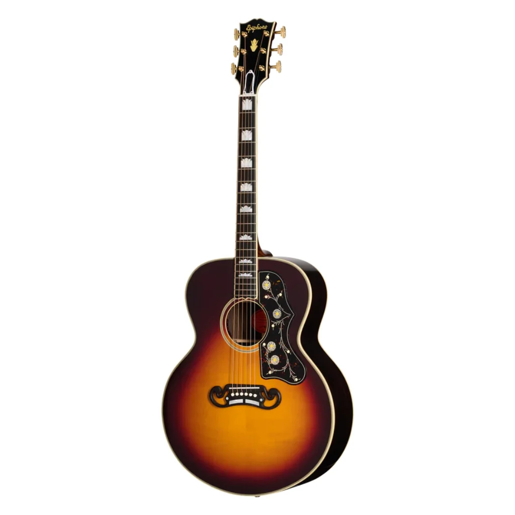 Epiphone Pre-war SJ-200 Rosewood Reissue Acoustic-Electric Guitar - Vintage Sunburst - Image 3