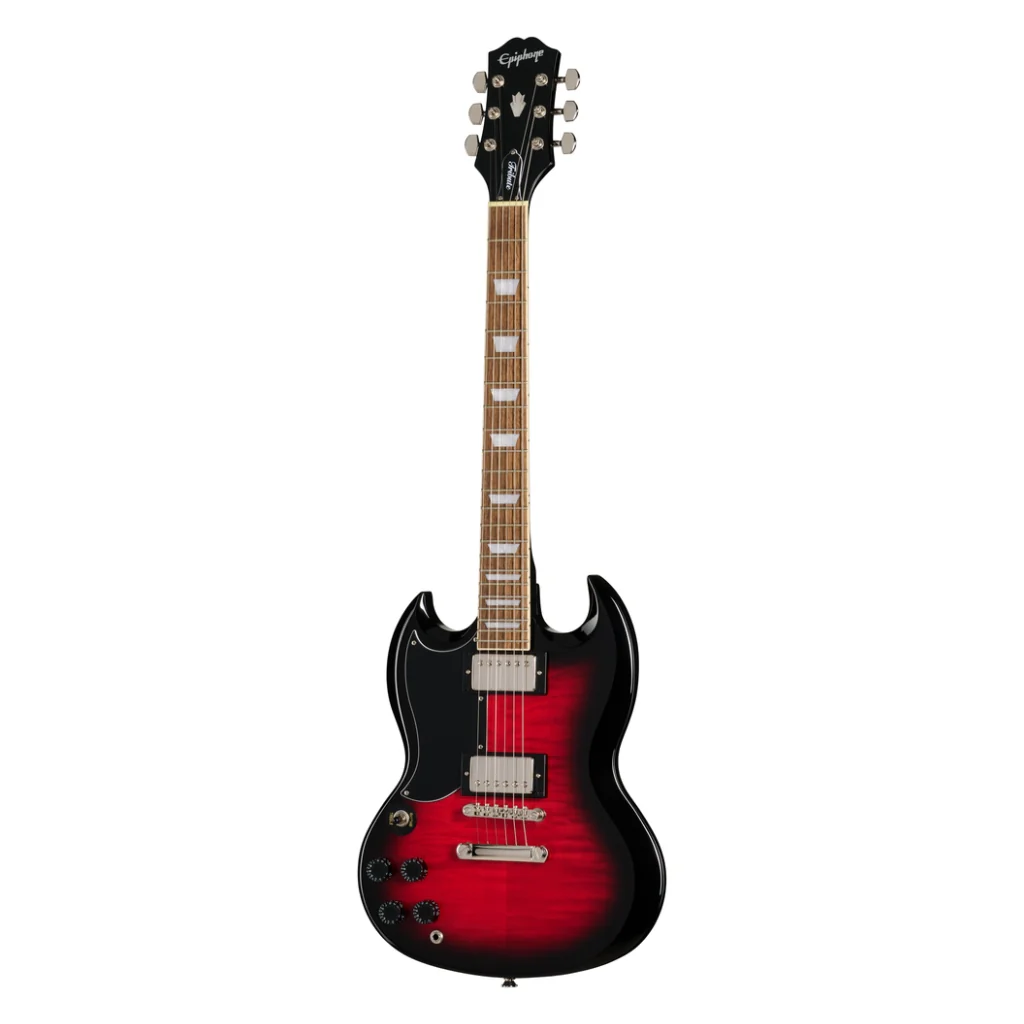 Epiphone SG Tribute Electric Guitar - Cherry Burst, Left Handed - Image 3