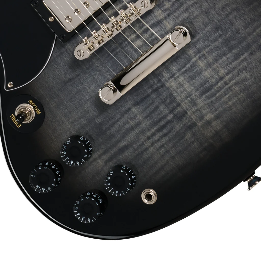 Epiphone SG Tribute Electric Guitar - Ebony Burst, Left Handed - Image 8