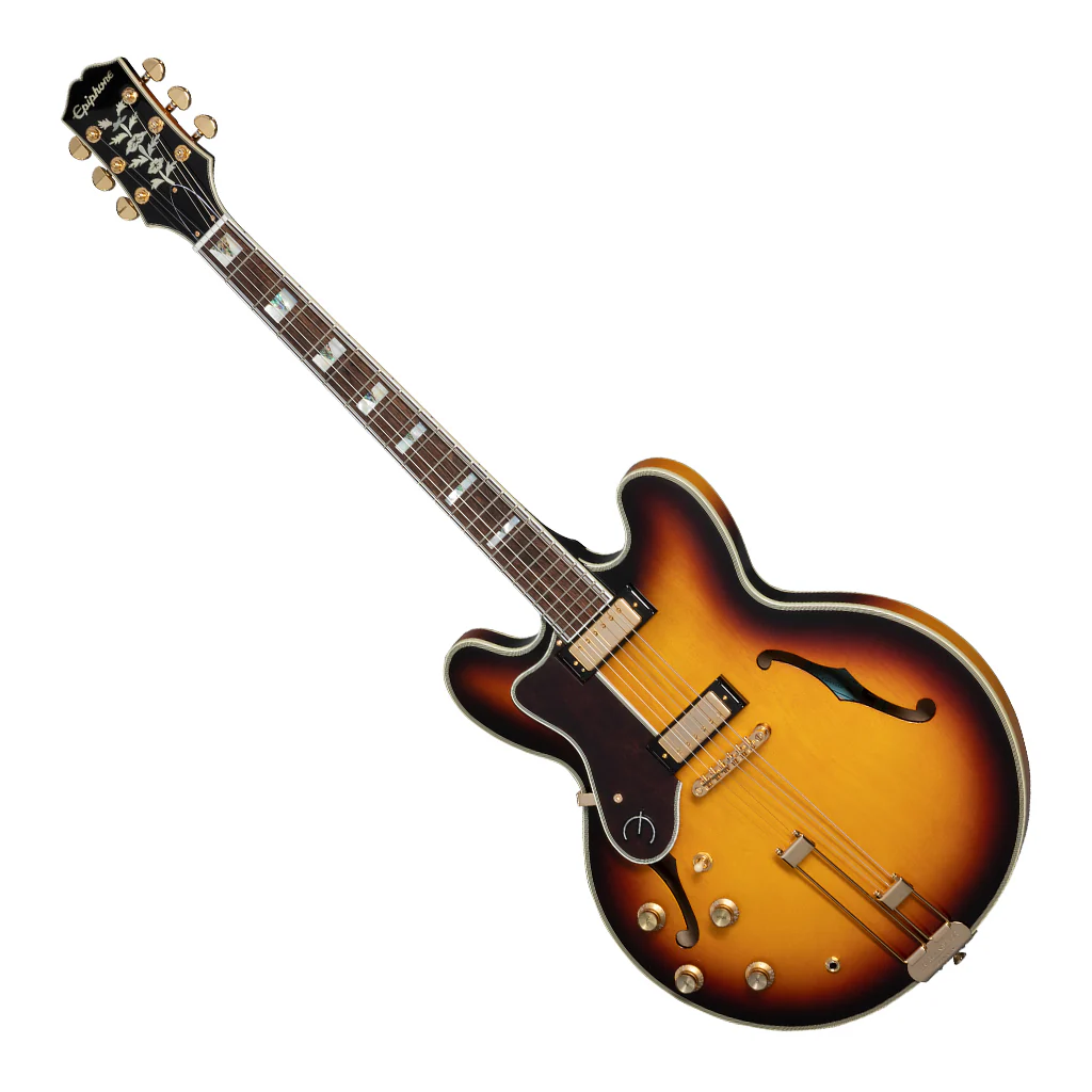 Epiphone Sheraton Frequensator Rosewood LH Semi-Hollow Electric Guitar - Vintage Sunburst - Image 7
