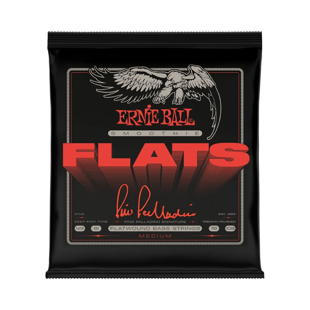 Ernie Ball 2749 Pino Palladino Smoothie Flats Electric Bass Guitar Strings - .043-.108 Medium