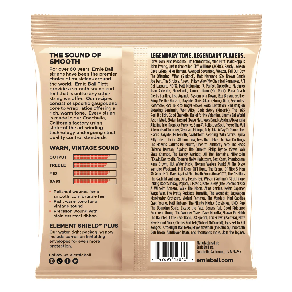 Ernie Ball Flatwound 5-string Electric Bass String, 45-130 Gauge - Image 2