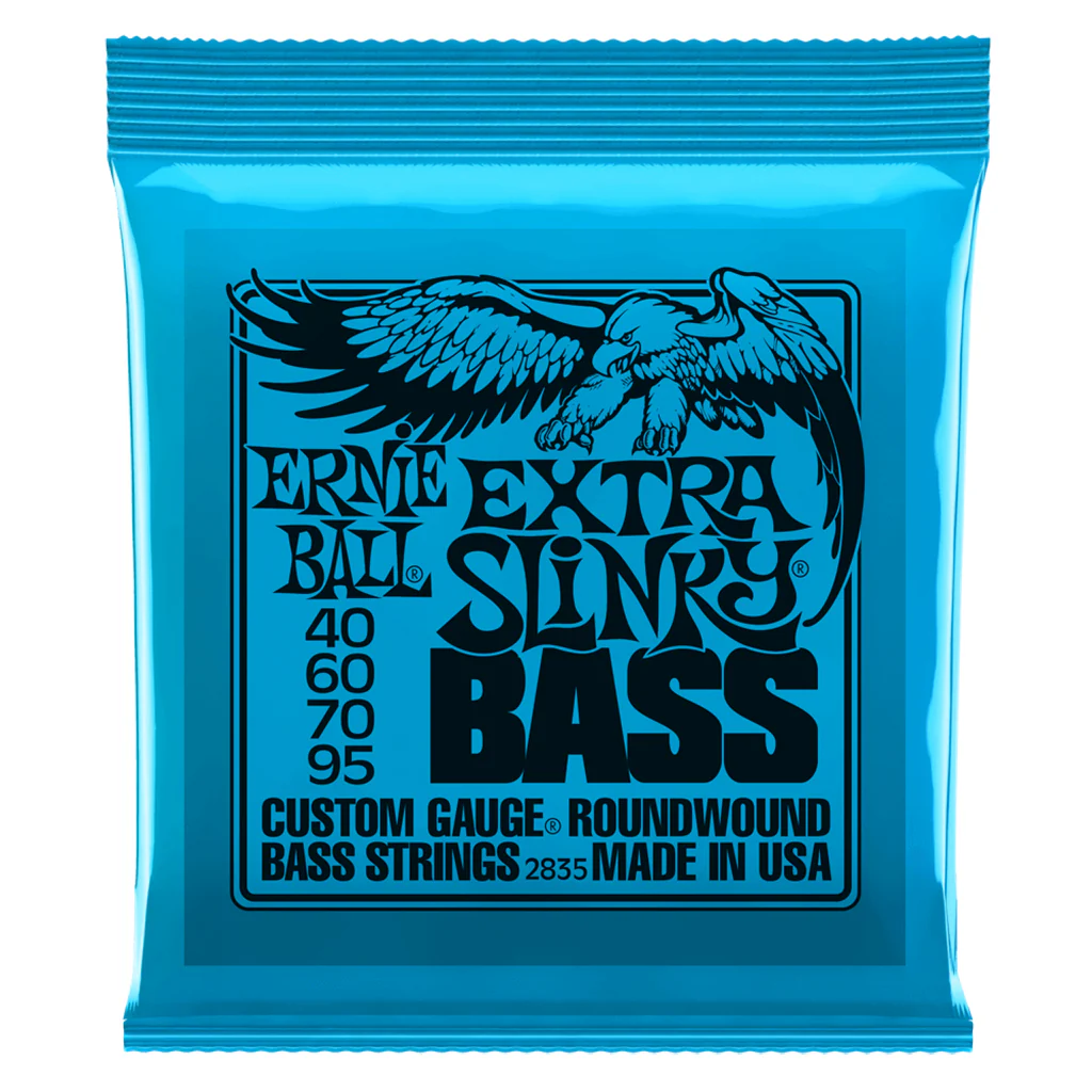 Ernie Ball Extra Slinky Nickel Wound Electric Bass String, 40-95 Gauge