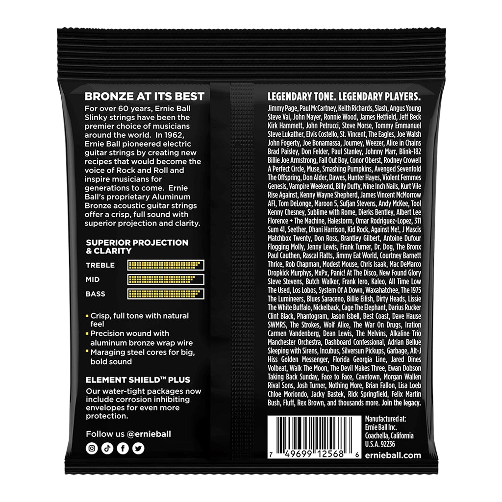 Ernie Ball Light Aluminum Bronze Acoustic Guitar Strings, 11-52 Gauge - Image 2