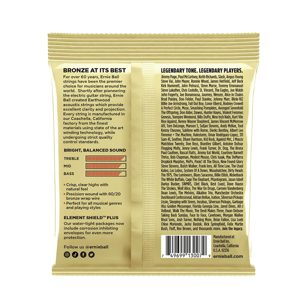 Ernie Ball Earthwood Custom Light 8020 Bronze 11.5-54 Acoustic Guitar String - 3 Pack - Image 2