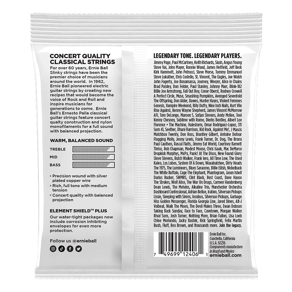 Ernie Ball Ernesto Palla Black and Silver Nylon Classical Guitar String - Image 2