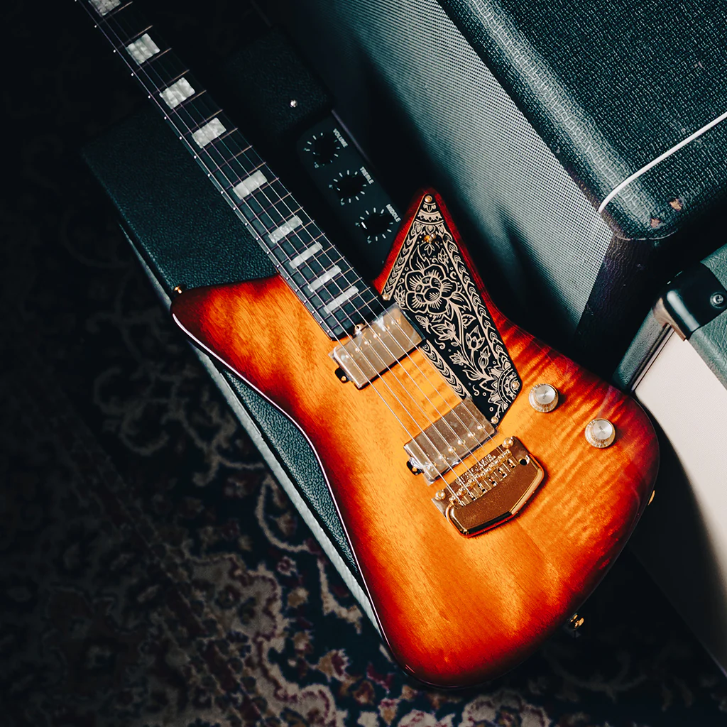 Ernie Ball Music Man - Mariposa Electric Guitar - Sahara Sunset Gold Hardware