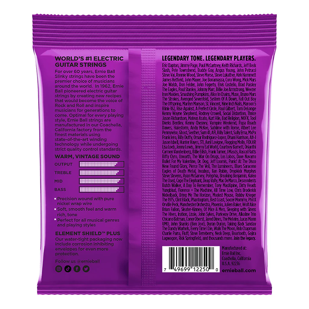 Ernie Ball Power Slinky Classic Rock n Roll Pure Nickel Wrap Electric Guitar Strings - 11-48 Gauge - Image 2